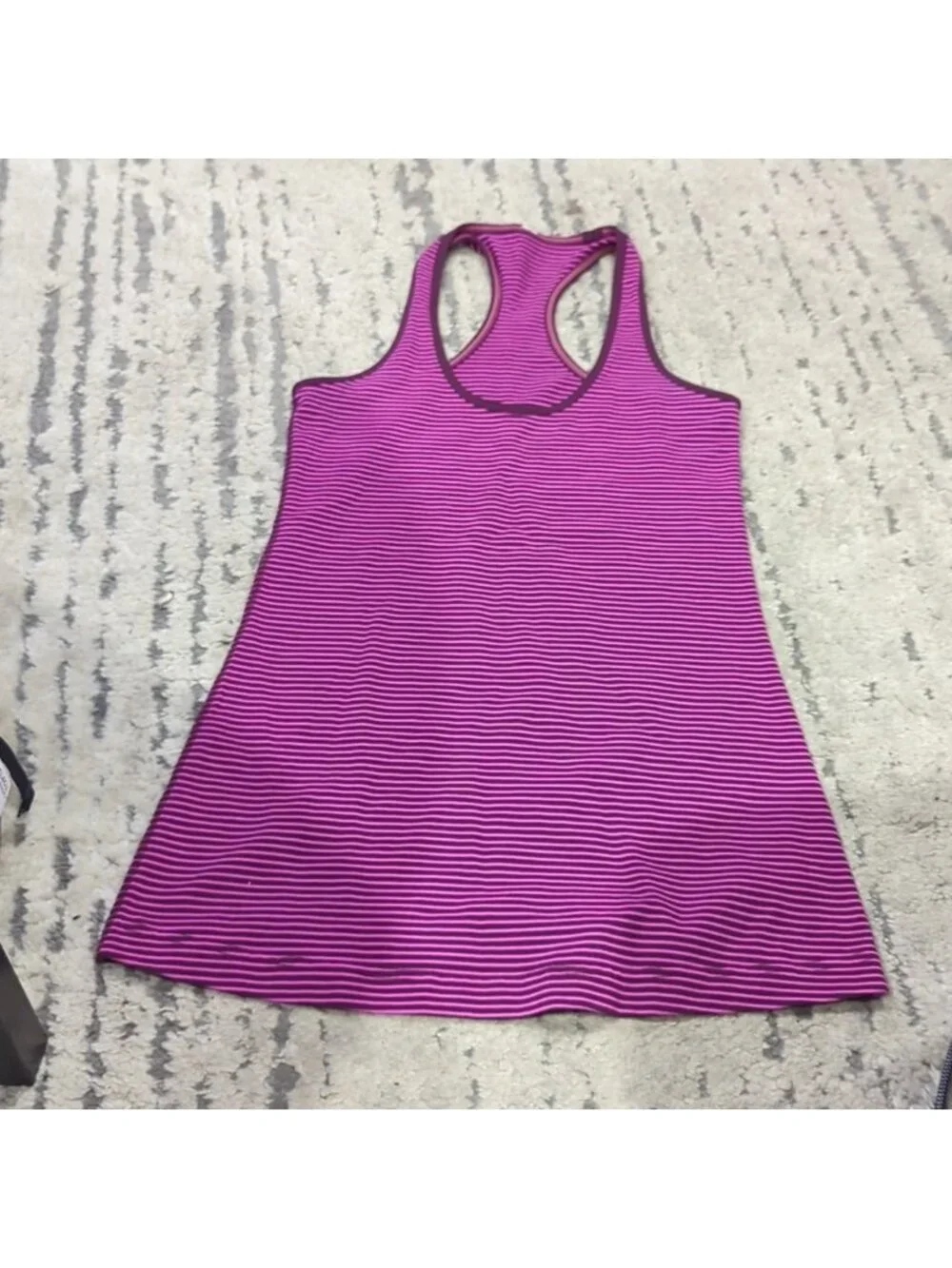 Lululemon Cool Racerback Hyper Stripe Raspberry Glo Light / Plum